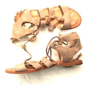 Dolce Vita Tan Leather Gladiator Sandals